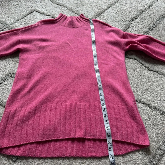 Sweaty Betty pink Mountain sweater wool yak turtleneck longer small - Picture 6 of 7